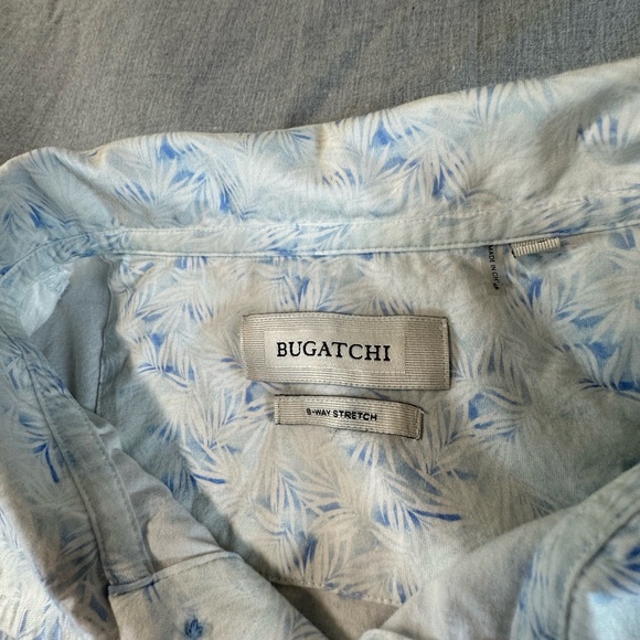 Bugatchi Men's OOOHCotton Leaf Print Polo Shirt - Picture 4 of 10